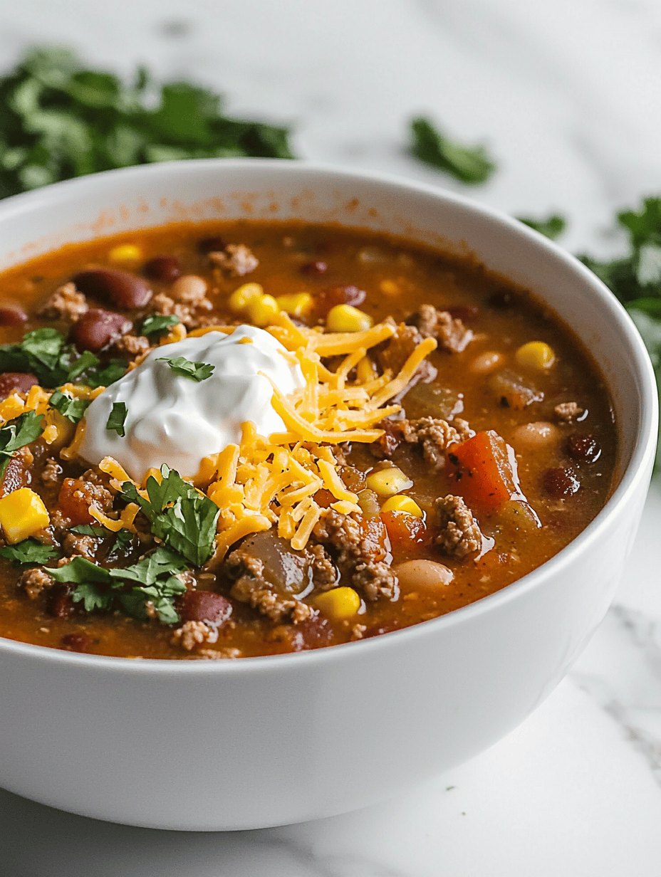 Unconventional Cozy Twist: Taco Soup That’s Surprisingly Heartwarming