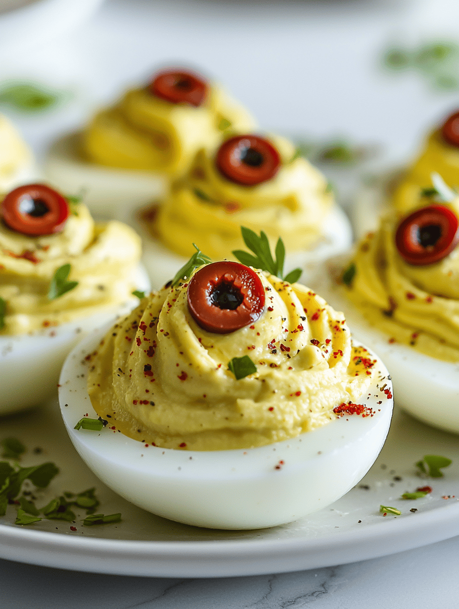 Spooky Delicious: Halloween Deviled Egg Eyeballs for the Perfect Gory Feast