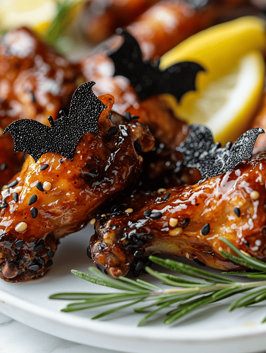 Spooky Sweet & Savory: Halloween Bat Wings with Soy Sauce Glaze