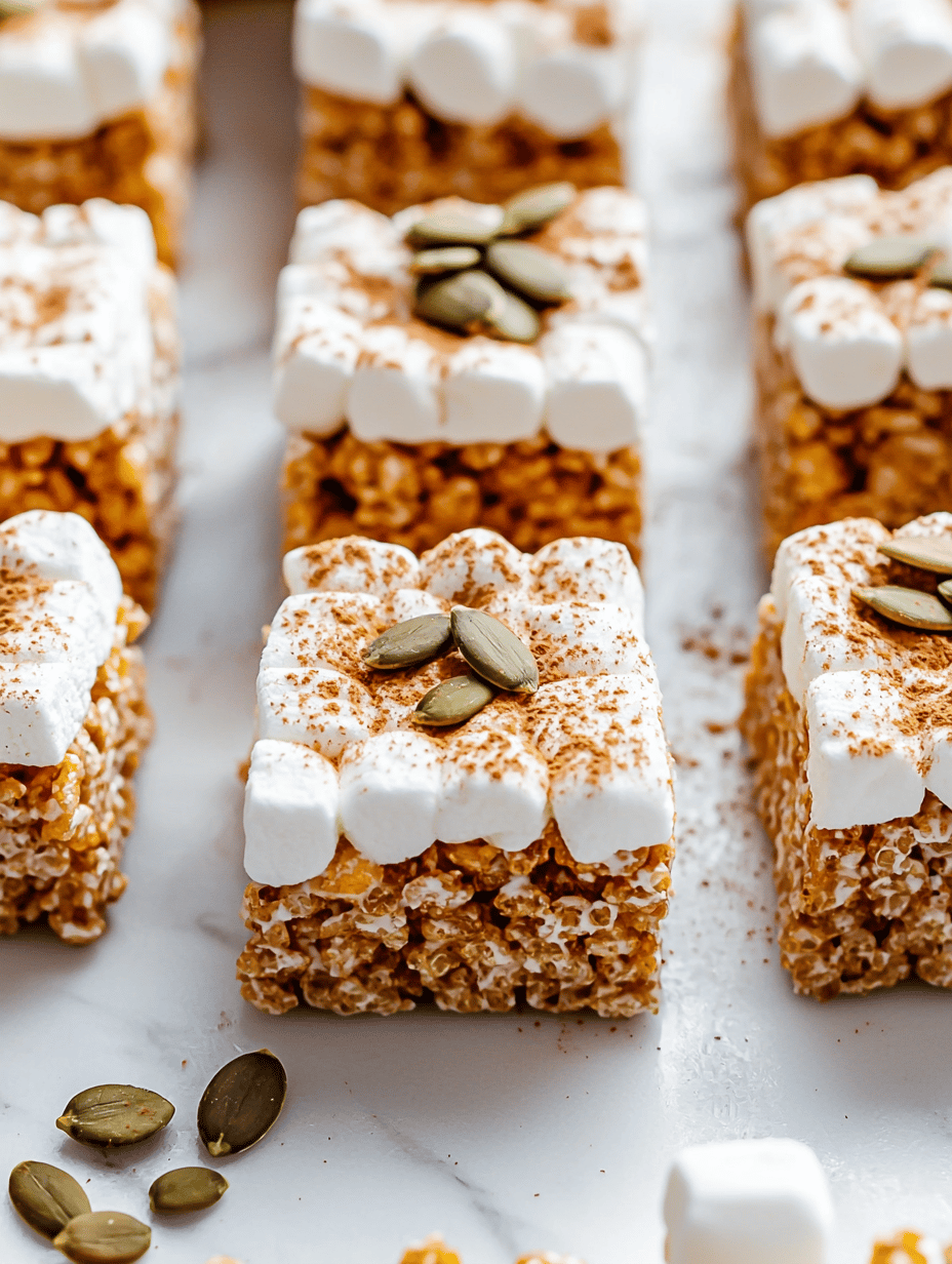 Spooky Cinnamon Pumpkin Krispie Treats for Halloween