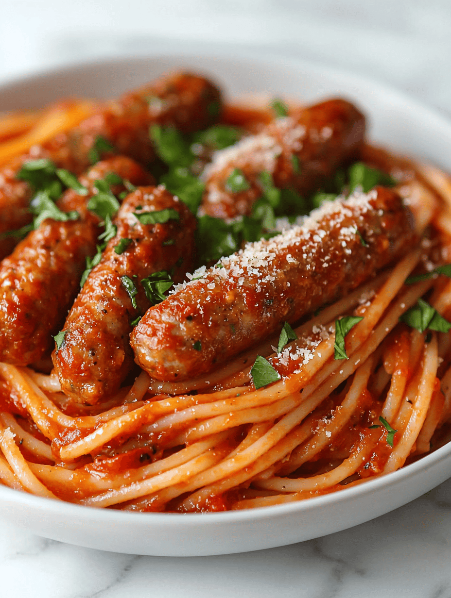 Gooey Ghoulish Feast: Bloody Spaghetti with Sizzling Sausage Fingers