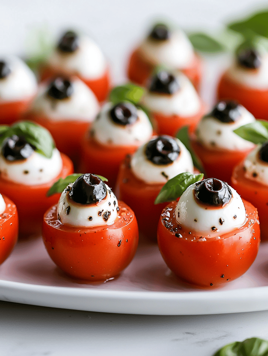 Spooky Sophistication: Halloween Eyeball Caprese Bites