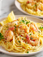 Shrimp Lemon Cream Pasta Recipe