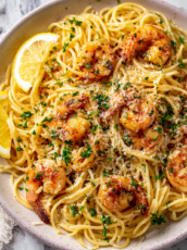 Shrimp Garlic Parmesan Pasta Recipe